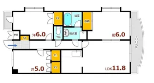 溝手ビル【3階】の間取り