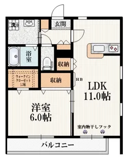 レガーロ日野【2階】の間取り