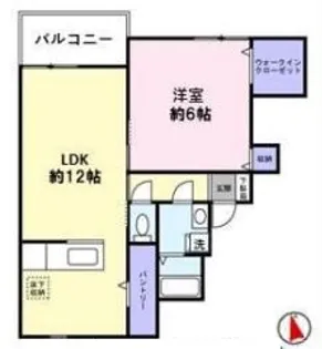 ル・シエロC【1階】の間取り