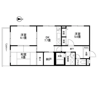 ブラウネスハイム大井町【3階】の間取り