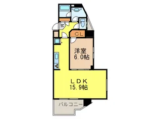 ベルファ-ス緑地公園【9階】の間取り
