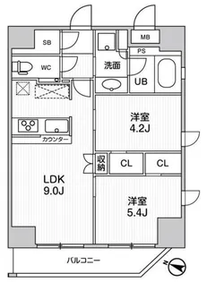 江戸川橋ステーションレジデンス【11階】の間取り