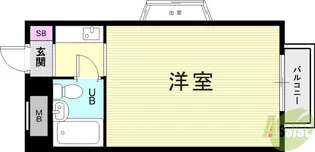 ライフイン芦屋弐番館【3階】の間取り
