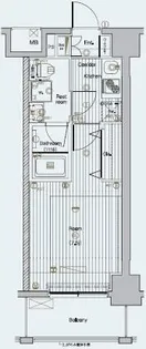 PREMIUM CUBE 三田【7階】の間取り