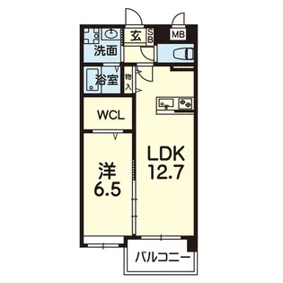 ライズ大津【1階】の間取り