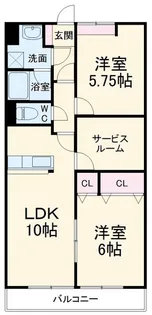 ファインパーク春日部【2階】の間取り