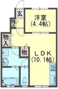 アンダンテ加古川本町【1階】の間取り