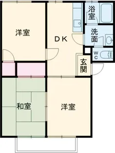 ハイツノーブルD【2階】の間取り