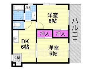 ロゼッリーナ灰塚【1階】の間取り
