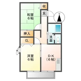 カーサセレーノ A棟【2階】の間取り