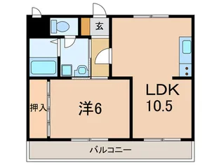 シャロ-ム住吉【1階】の間取り
