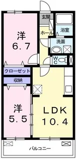 フィオーレH&K【2階】の間取り
