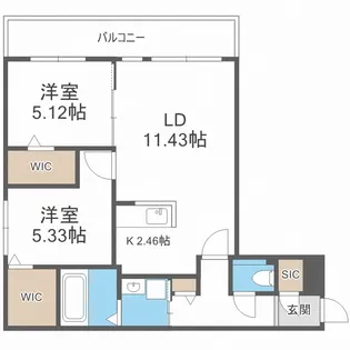 エフェクト南12条【4階】の間取り