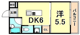 パラシオ夙川名次【3階】の間取り