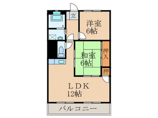 グランドハイツ辰山【2階】の間取り