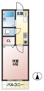 ハイツ六本木【2階】の間取り