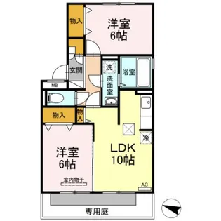 ロイヤルガーデン小佐世保 C棟【1階】の間取り