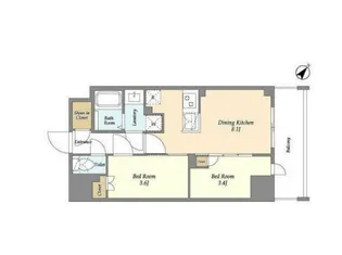 Augusta Residence 新小岩【4階】の間取り
