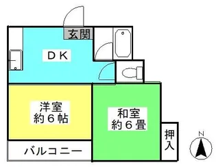 ハイコーポ吉田【1階】の間取り