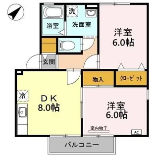 パティオ21 南【1階】の間取り