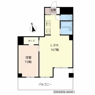 アプリーレ京町【4階】の間取り