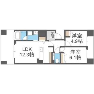 グランファーレ札幌ステーションプラザ【5階】の間取り