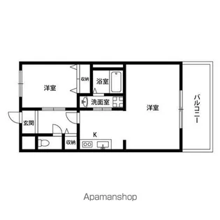 アンプルール フェール 長原【1階】の間取り
