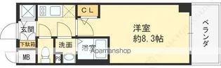 エスリード大阪グランフォート【7階】の間取り