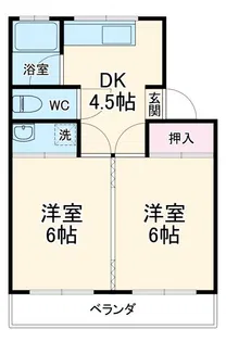 コーポ中沢I【2階】の間取り