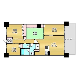 シンフォニア新千里南町ガーデンズ【4階】の間取り