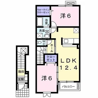 ロイヤルパレス【2階】の間取り