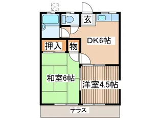 チェリーコーポ【1階】の間取り