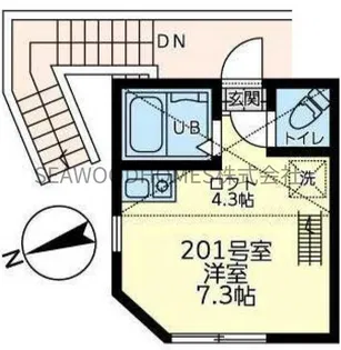 ユナイト追浜ローズウッド【2階】の間取り