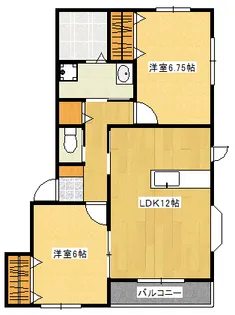 宮城県仙台市宮城野区中野2【アパート】の間取り