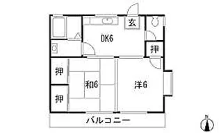 ラベンダーハイツ【1階】の間取り