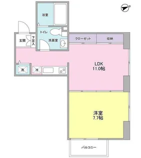 ブリックプレイス【1階】の間取り