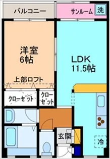 フローリッシュはじめ【3階】の間取り