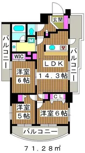 コンフォリア板橋仲宿【10階】の間取り