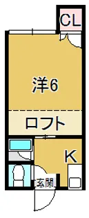 クリスタルコーポ【1階】の間取り