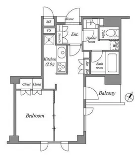プラチナコート広尾【4階】の間取り
