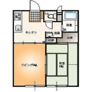 2DKの間取り画像