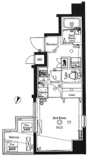 AXAS新宿若松町Sta.【4階】の間取り
