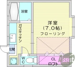 ファミールニシムラ【1階】の間取り