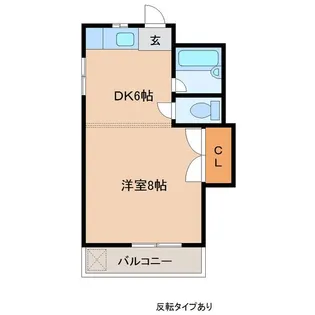 1DKの間取り画像