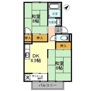 セジュール ヒルズ C【1階】の間取り