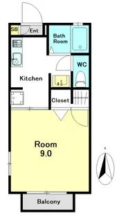 ドミールジュネス【1階】の間取り