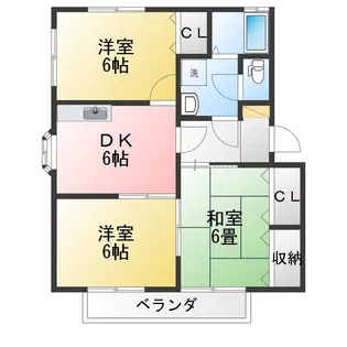 メゾンファミールB【2階】の間取り