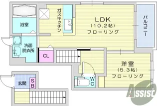 リヴェールコート【2階】の間取り