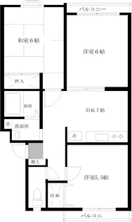 砧グリーンロイヤル【1階】の間取り