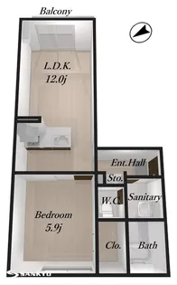 山形県山形市宮町3【アパート】の間取り